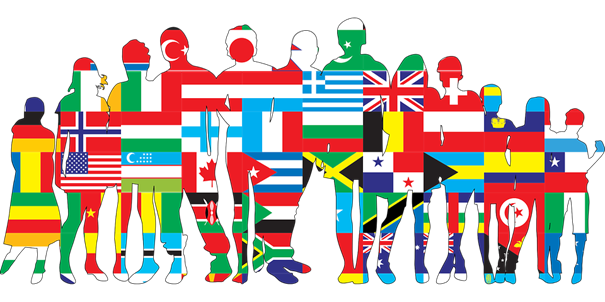 Symbolbild mit Flaggen von Drittstaaten